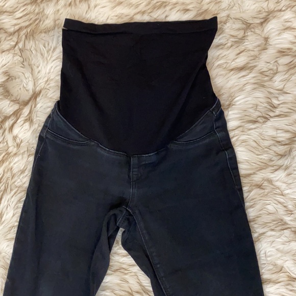 1822 Denim Maternity Jeans Stretch Skinny Jeggings Black Size 24 - Picture 3 of 8